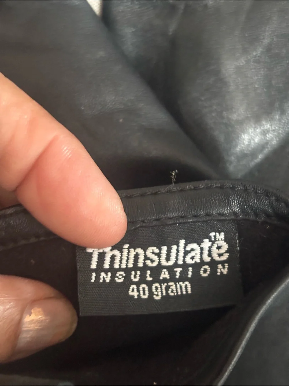 3M Thinsulate Black Leather Women's Gloves